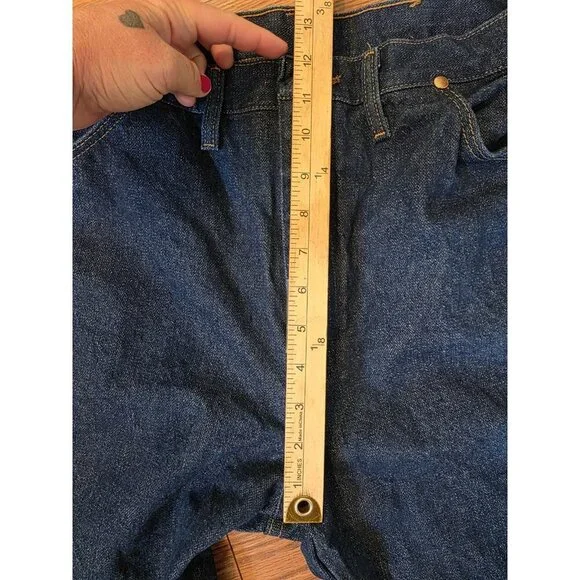 Wrangler Jeans Mens (38x30) 36x30 Dark Wash High Rise Cowboy Cut Rodeo Western - Picture 4 of 10